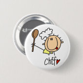Männlicher Koch Button (Vorne & Hinten)