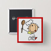 Männlicher Koch Button (Vorne & Hinten)