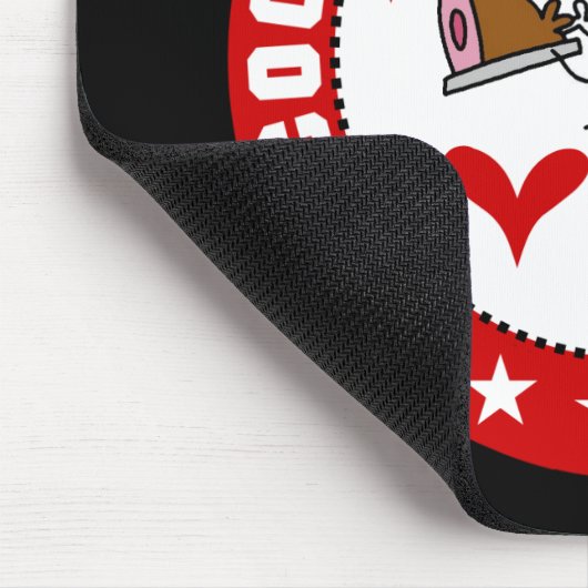 Männlicher Koch, der Leidenschaft Mousepad kocht (Ecke)