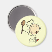 Männlicher Koch Magnet (Vorderseite/Rückseite)