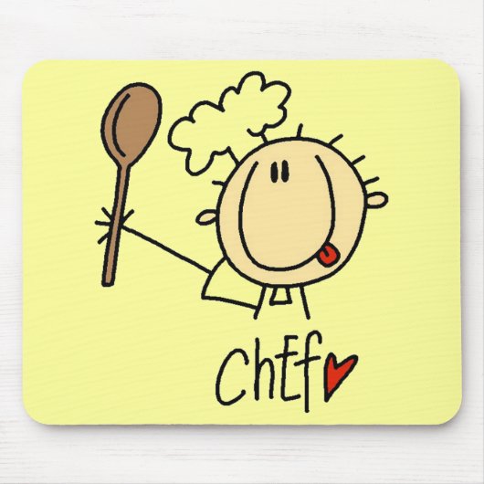 Männlicher Koch Mousepad (Vorne)
