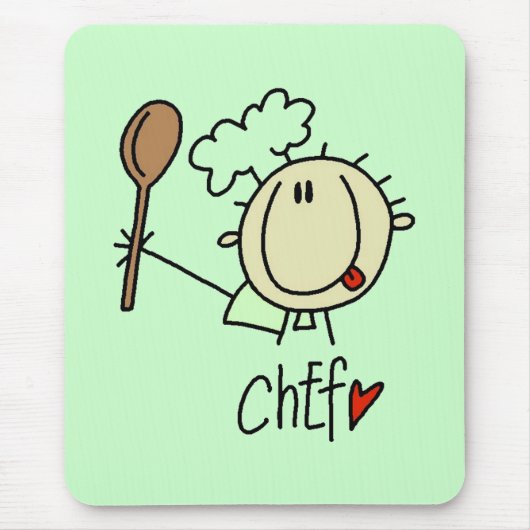 Männlicher Koch Mousepad (Vorne)
