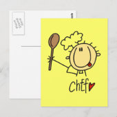 Männlicher Koch Postkarte (Vorne/Hinten)