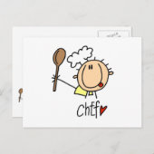 Männlicher Koch Postkarte (Vorne/Hinten)