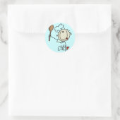 Männlicher Koch Runder Aufkleber (Tasche)