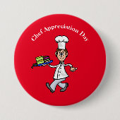 Männlicher Konditor oder Bäcker Knopf Button (Vorderseite)