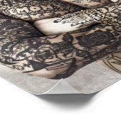 Männlicher Körper Tattoo Fotografie Poster (Ecke)