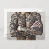 Männlicher Körper Tattoo Fotografie Postkarte (Vorne/Hinten)