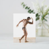 Männlicher Körperbauer, Flex und Posen 2 Postkarte (Stehend Vorderseite)