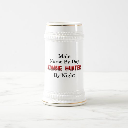 Männlicher Krankenschwester-/Zombie-Jäger Bierglas (Mittel)