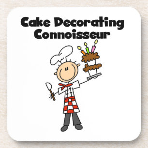 Männlicher Kuchen-Dekorations-Kenner Untersetzer