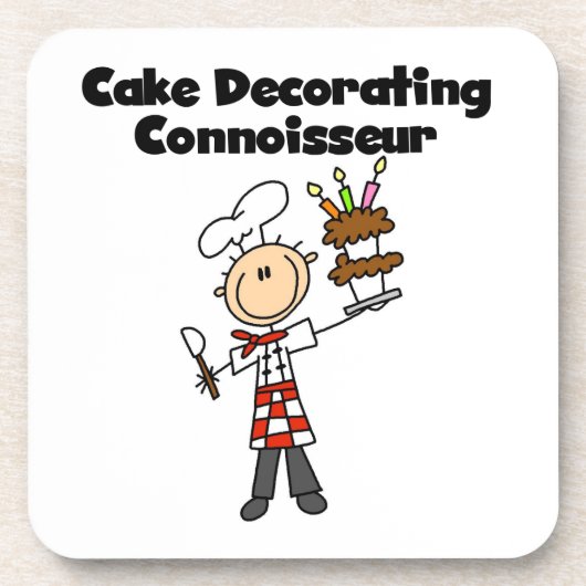 Männlicher Kuchen-Dekorations-Kenner Untersetzer (Vorderseite)
