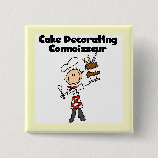Männlicher Kuchen-Dekorationskenner Button (Vorderseite)