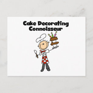 Männlicher Kuchen-Dekorationskenner Postkarte