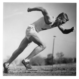 Männlicher Läufer Fliese