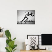 Männlicher Läufer Poster (Heimbüro)