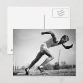 Männlicher Läufer Postkarte (Vorne/Hinten)