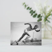 Männlicher Läufer Postkarte (Stehend Vorderseite)