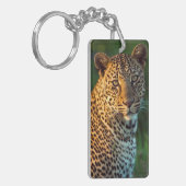 Männlicher Leopard (Panthera Pardus) Schlüsselanhänger (Vorderseite links)