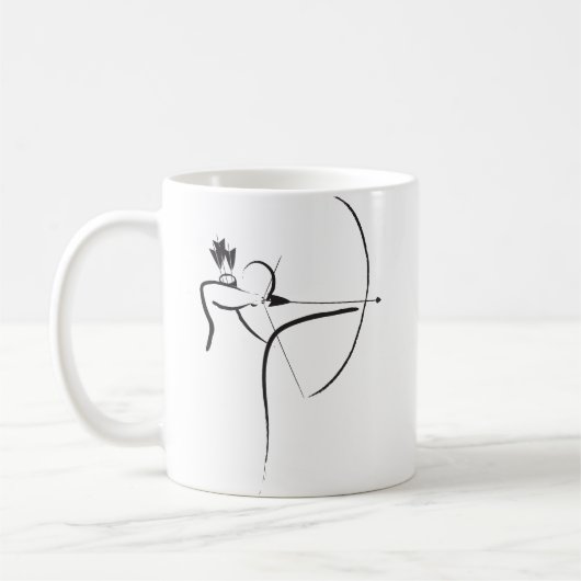 Männlicher Longbow Bogenschütze Kaffeetasse (Links)
