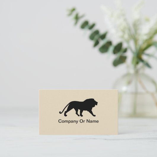 Männlicher Löwe-Entwurf Visitenkarte (Stehend Vorderseite)