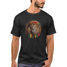Männlicher Löwe in Rastafarian Outfit gekleidet
