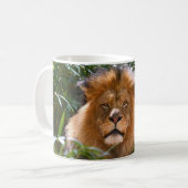 Männlicher Löwe, König der Tierkaffee-Tasse Kaffeetasse (Vorderseite Links)