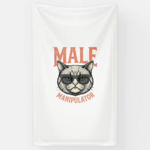 Männlicher Manipulator Lustige Katzen-Sonnenbrille Banner