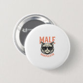 Männlicher Manipulator Lustige Katzen-Sonnenbrille Button (Vorne & Hinten)