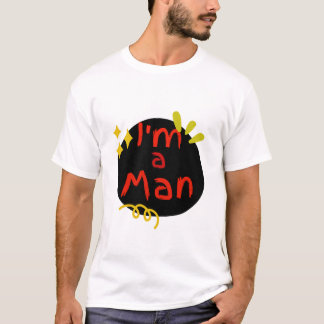Männlicher Mann, der männliche Dinge tut T-Shirt