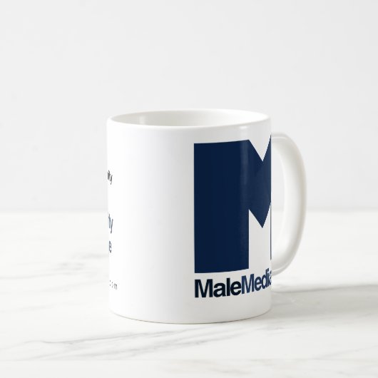 Männlicher Medium-Sinneshauptlogo-Tasse Kaffeetasse (VorderseiteRechts)