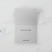 Männlicher Metallblick danken Ihnen Dankeskarte (Innenseite)