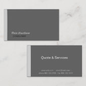 Männlicher minimaler beruflicher Unternehmer Visitenkarte (Vorne/Hinten)