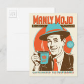 Männlicher Mojo Kaffee Postkarte (Vorne/Hinten)