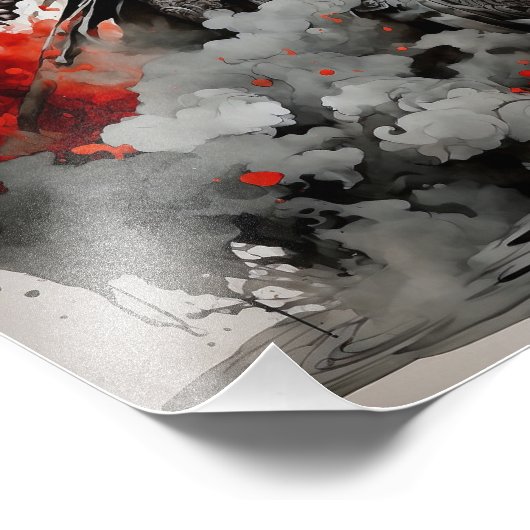 Männlicher Mongol Warrior A Fotodruck (Ecke)