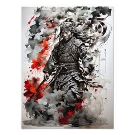 Männlicher Mongol Warrior A Fotodruck