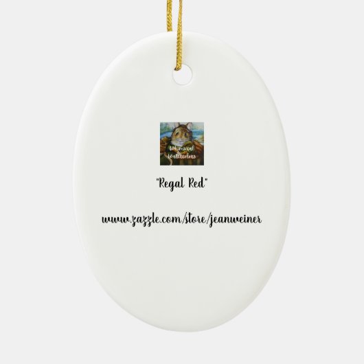 Männlicher Nordischer Kardinal Bird Wasserfarbe Ku Keramik Ornament (Hinten)