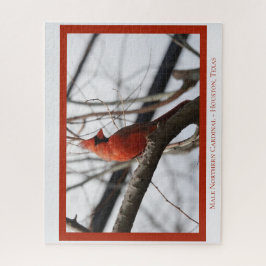 Männlicher nördlicher Kardinal; Bird Lover Puzzle