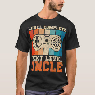 Männlicher Onkel Gamer Level abgeschlossen Onkel 2 T-Shirt
