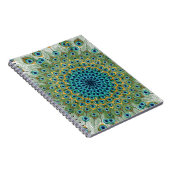 Männlicher Pfau-bunte Mandala Notizblock (Rechte Seite)