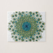 Männlicher Pfau-bunte Mandala Puzzle (Horizontal)