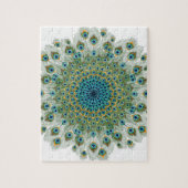 Männlicher Pfau-bunte Mandala Puzzle (Vertikal)