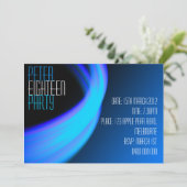 Männlicher Raum Geburtstagseinladung Einladung (Stehend Vorderseite)