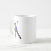 Männlicher Ringette-Spieler Kaffeetasse (Vorderseite Links)