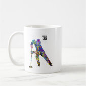 Männlicher Ringette-Spieler Kaffeetasse (Links)