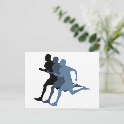 Männlicher Runner Postkarte (Stehend Vorderseite)