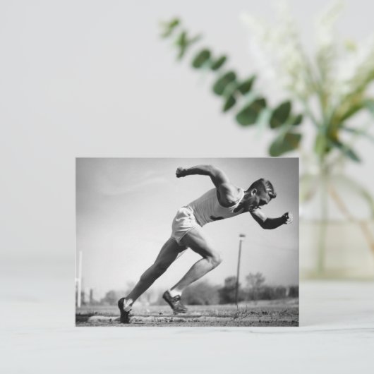 Männlicher Runner Postkarte (Stehend Vorderseite)