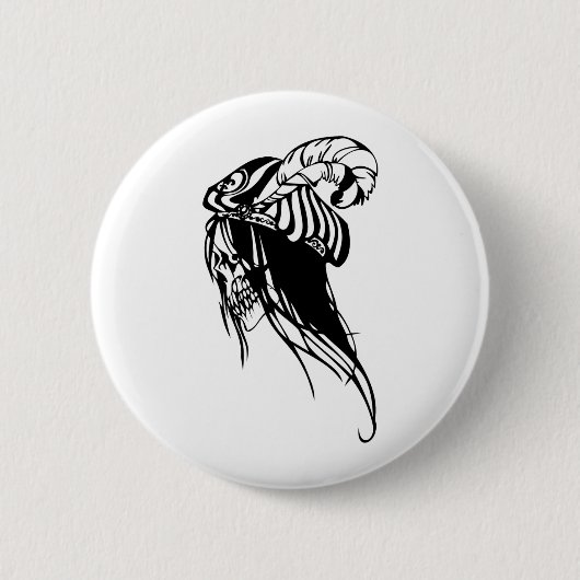 Männlicher Schädel Button (Vorderseite)