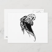 Männlicher Schädel Postkarte (Vorne/Hinten)