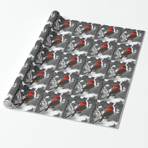 Männlicher Scharlachtangare Geschenkpapier